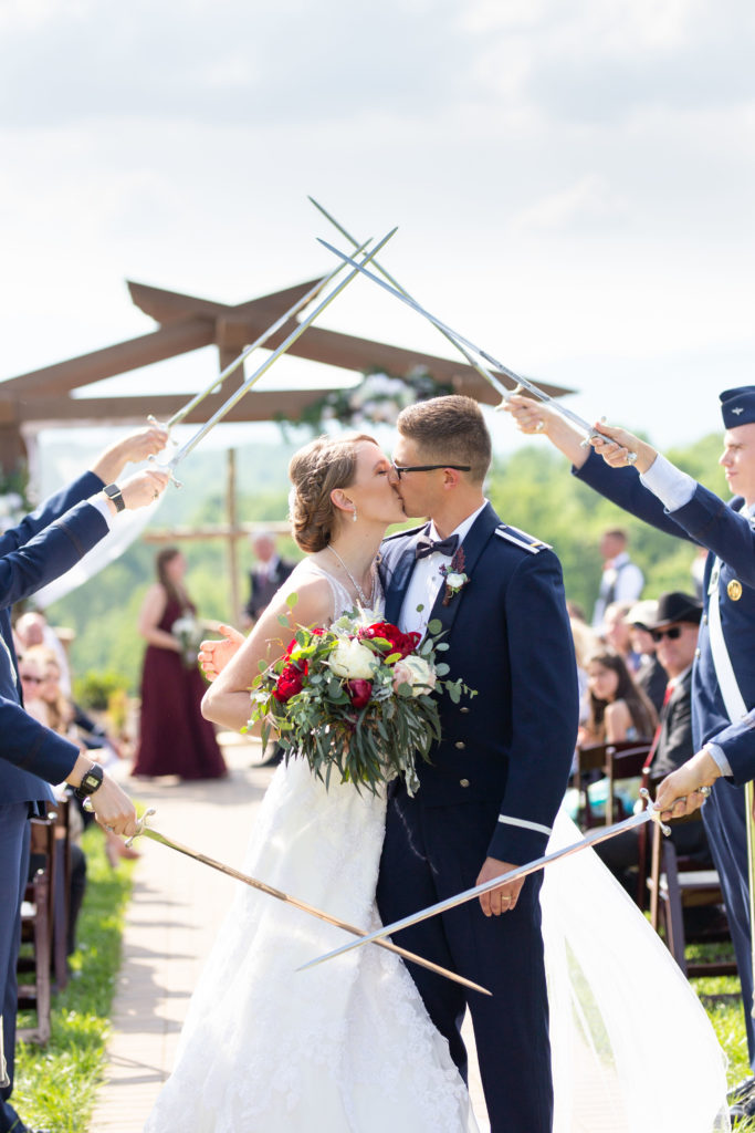 lynchburg wedding photographer military arch wedding