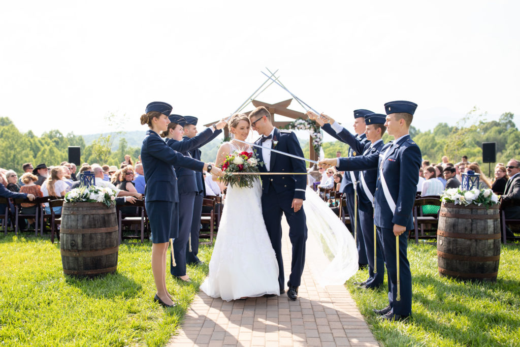 lynchburg wedding photographer military arch wedding