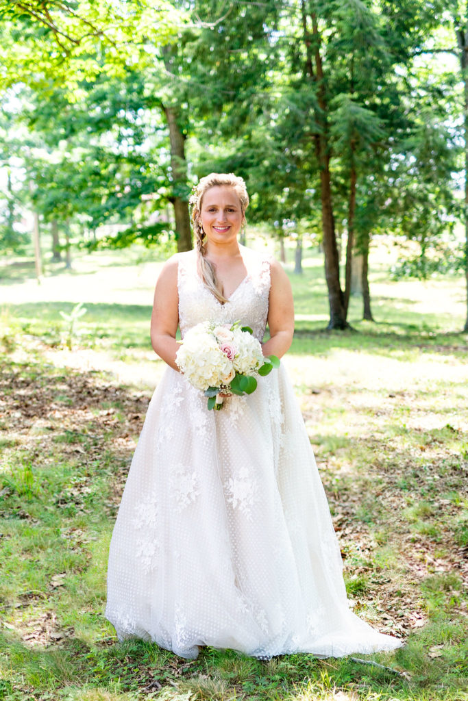 Lace and Polka Dots Wedding Dress Lynchburg Wedding Photographer