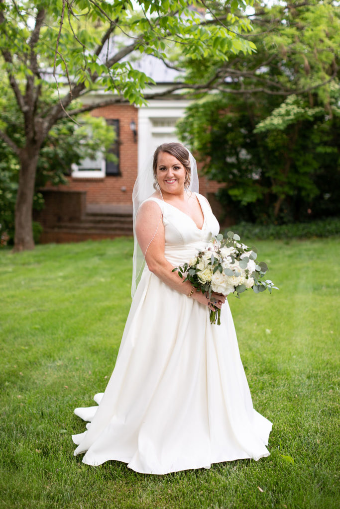 Sleeveless Satin Wedding Dress Lynchburg Wedding Photographer