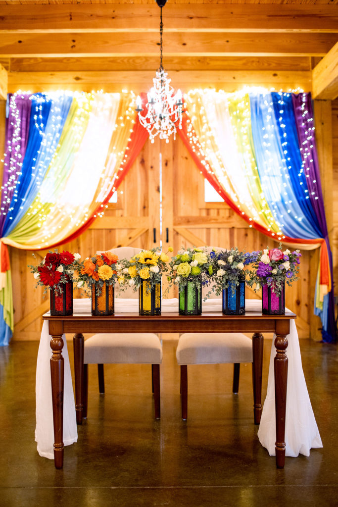 rainbow wedding reception sierra vista clark street photography