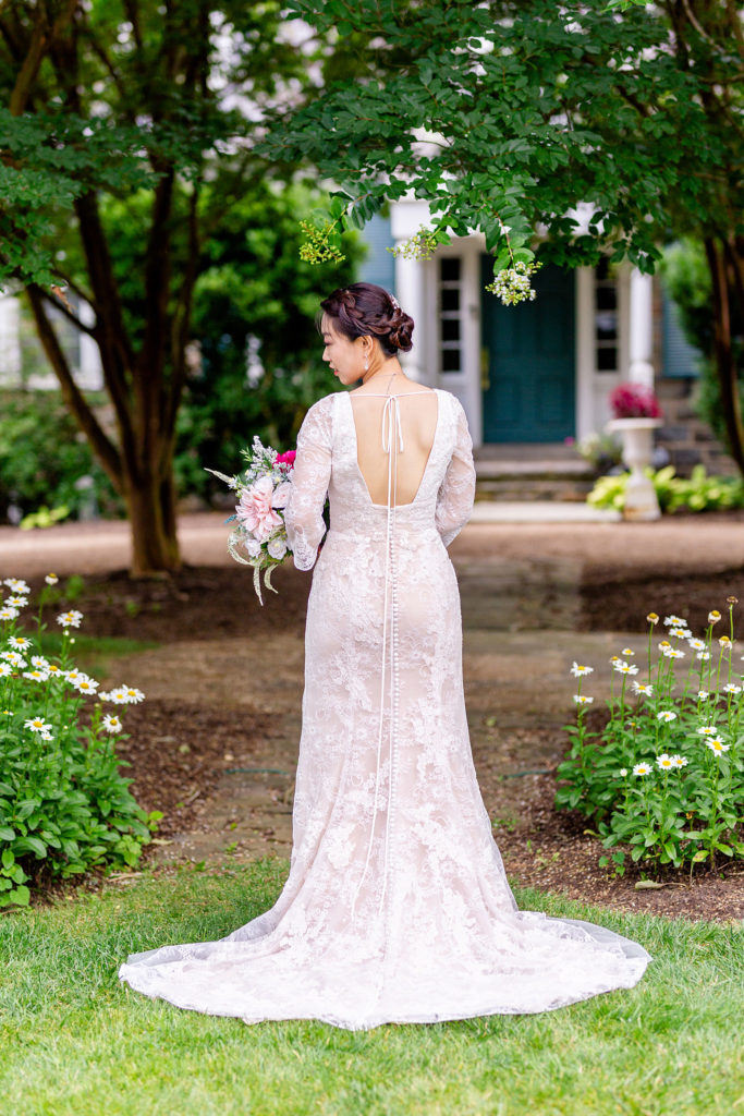 Open back Lace Wedding Dress Lynchburg Wedding Photographer
