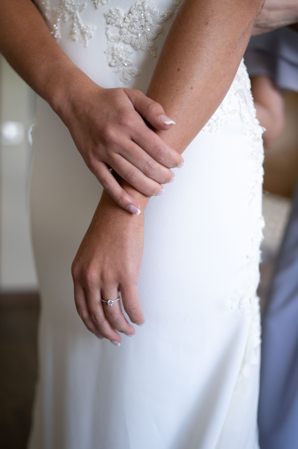Close up of brides ring